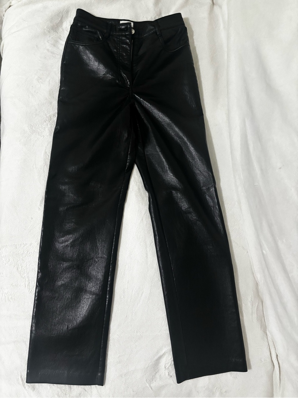 Aritzia Wilfred Faux Leather Straight-Leg Pants